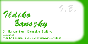 ildiko banszky business card