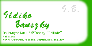ildiko banszky business card